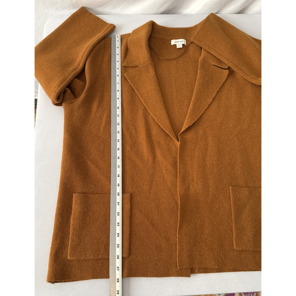 ON 34th Women’s XXL Boho Chic Rust Orange Knit Sweater Blazer Business Travel - Picture 9 of 12